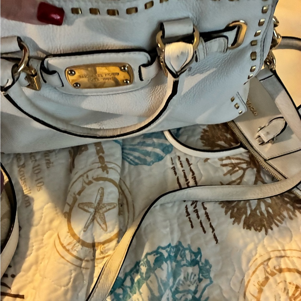 White Designer Studded Handbag